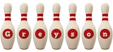 Greyson bowling-pin logo