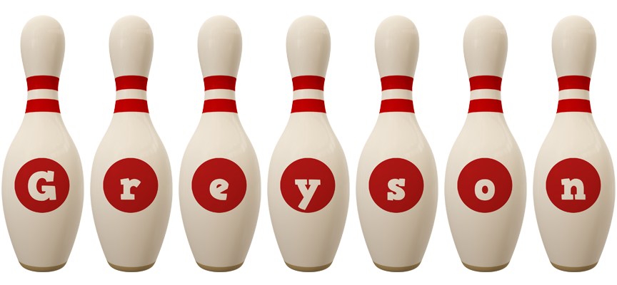 Greyson bowling-pin logo