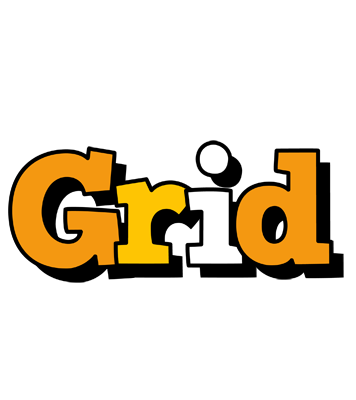 Grid cartoon logo