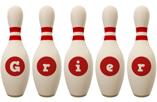 Grier bowling-pin logo