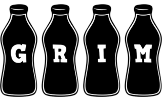 Grim bottle logo