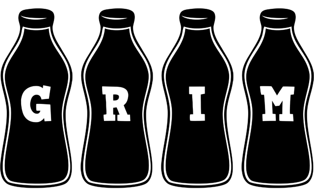 Grim bottle logo