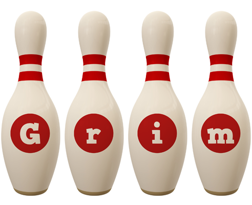Grim bowling-pin logo