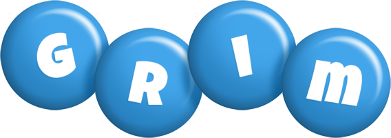Grim candy-blue logo