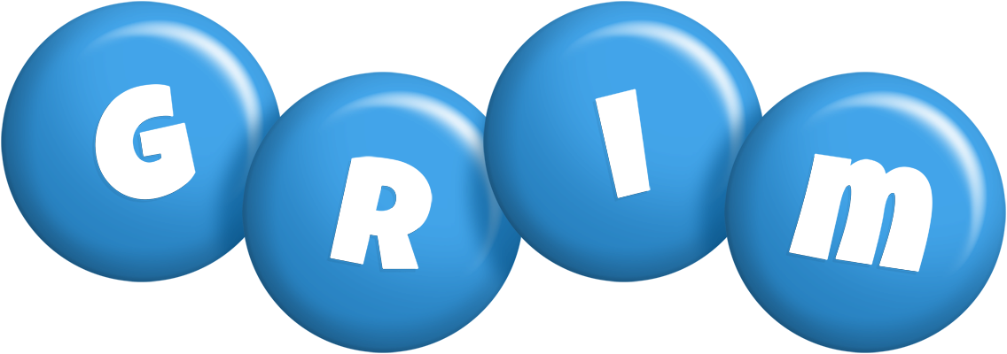 Grim candy-blue logo