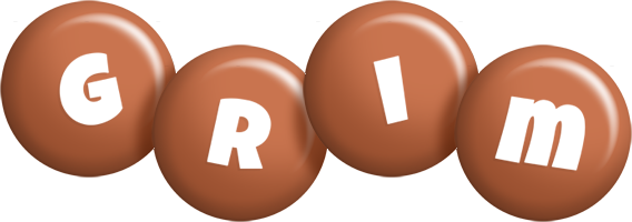 Grim candy-brown logo