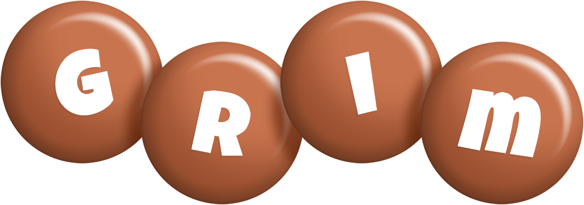 Grim candy-brown logo