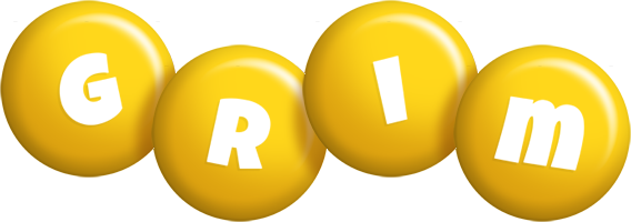 Grim candy-yellow logo
