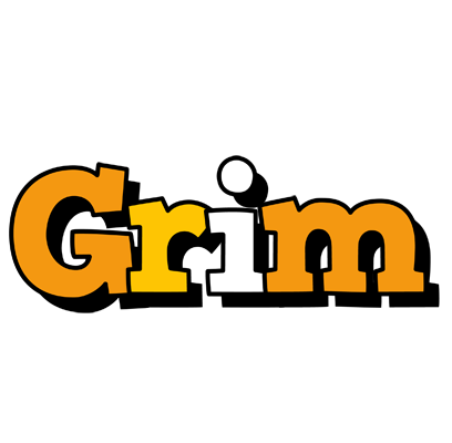 Grim cartoon logo