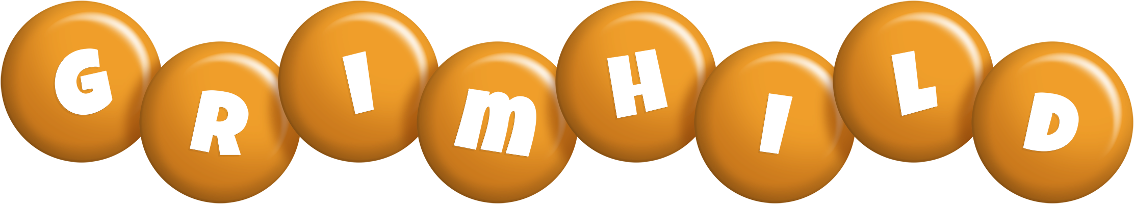 Grimhild candy-orange logo