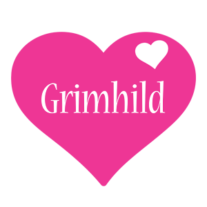 Grimhild love-heart logo