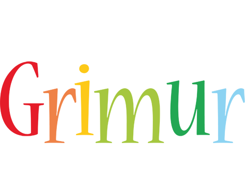 Grimur birthday logo