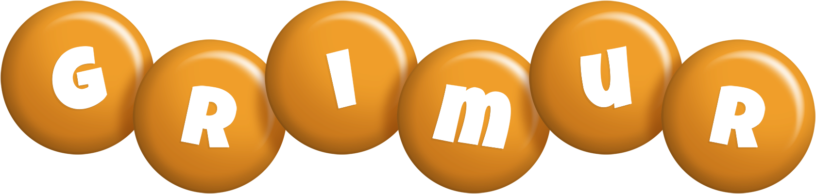 Grimur candy-orange logo