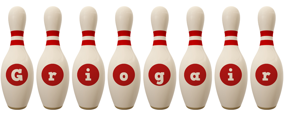 Griogair bowling-pin logo
