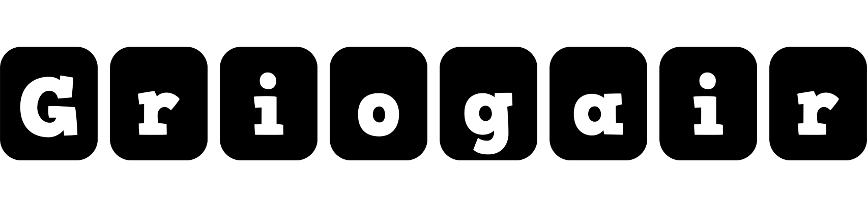 Griogair box logo