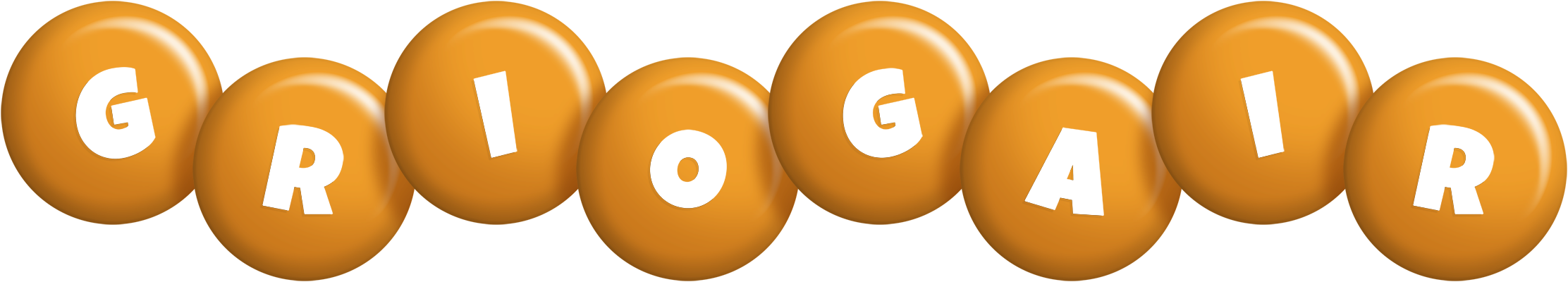 Griogair candy-orange logo
