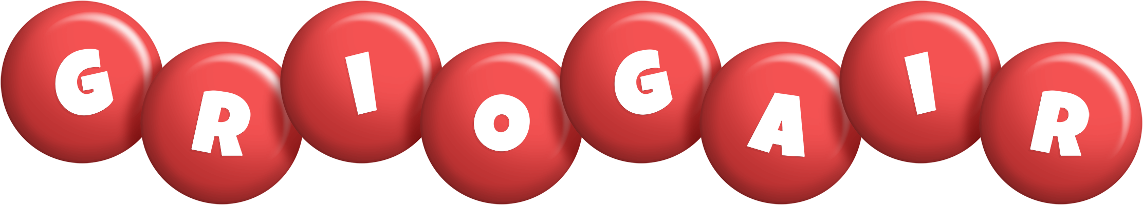 Griogair candy-red logo