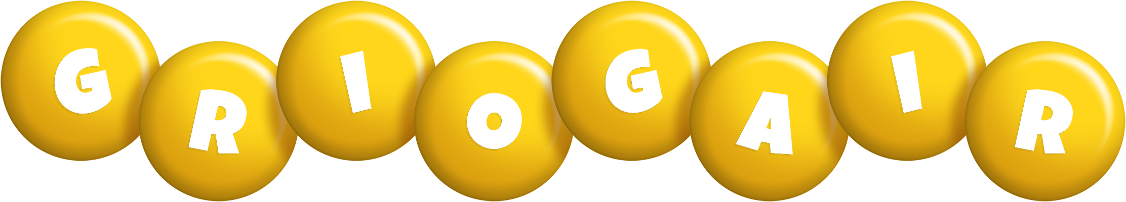 Griogair candy-yellow logo