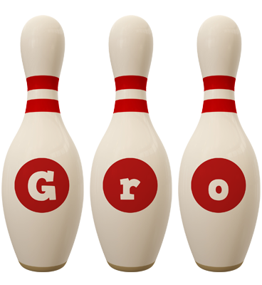 Gro bowling-pin logo