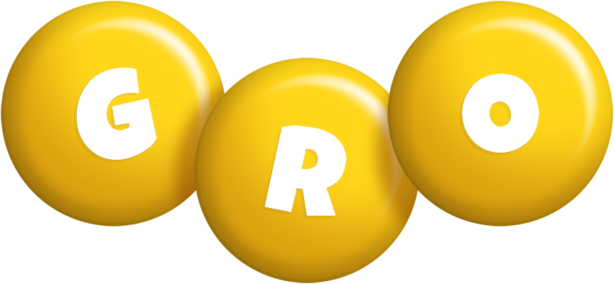 Gro candy-yellow logo