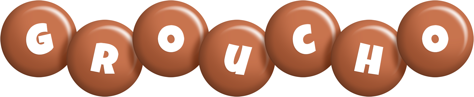 Groucho candy-brown logo