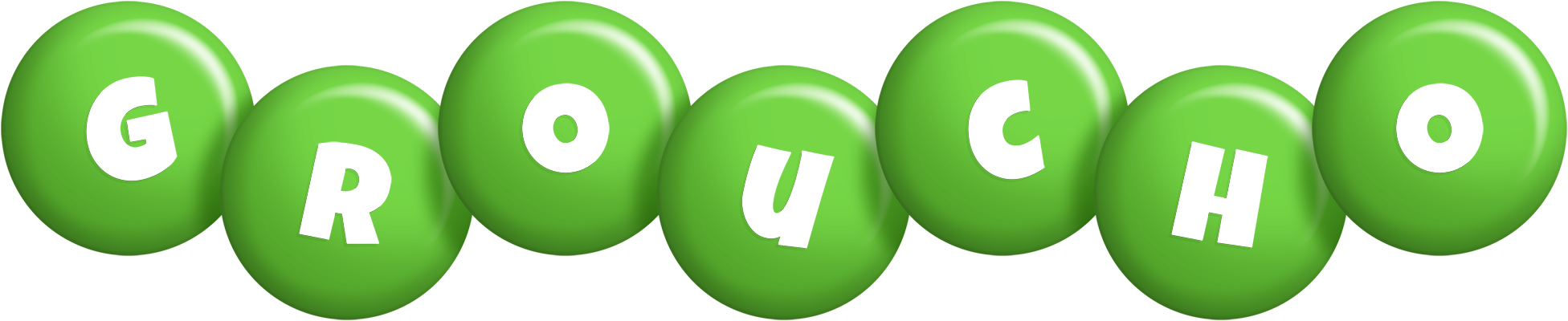 Groucho candy-green logo