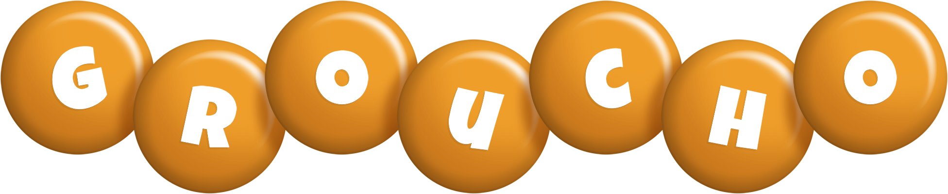 Groucho candy-orange logo