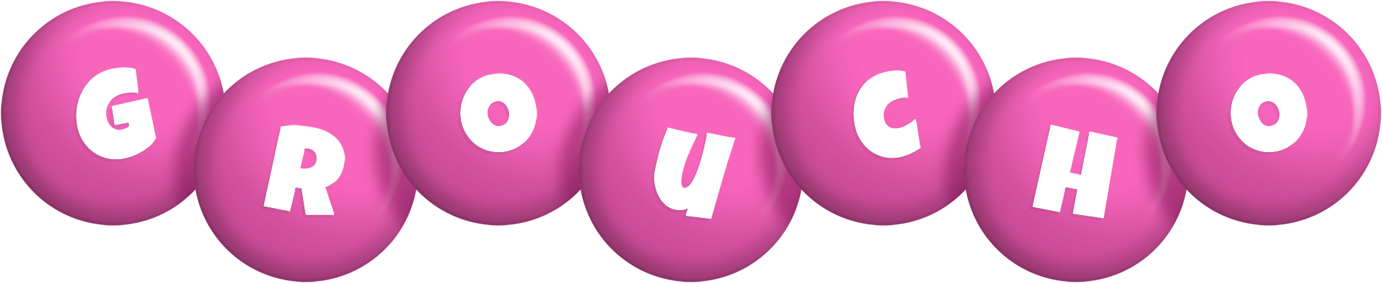 Groucho candy-pink logo