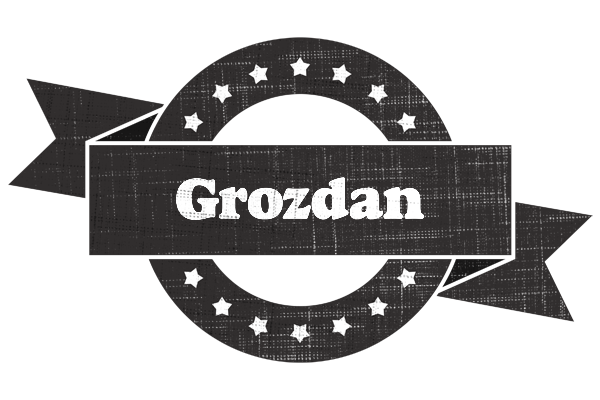 Grozdan grunge logo