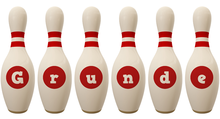Grunde bowling-pin logo