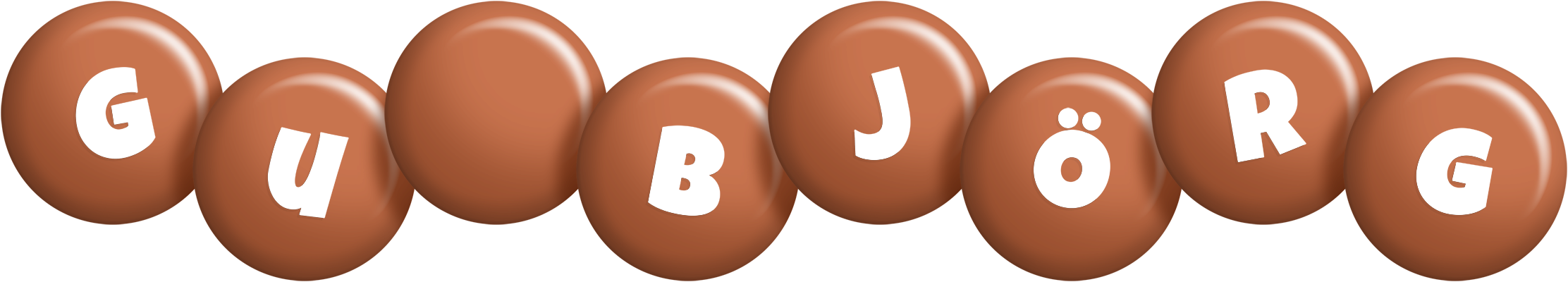 Guðbjörg candy-brown logo