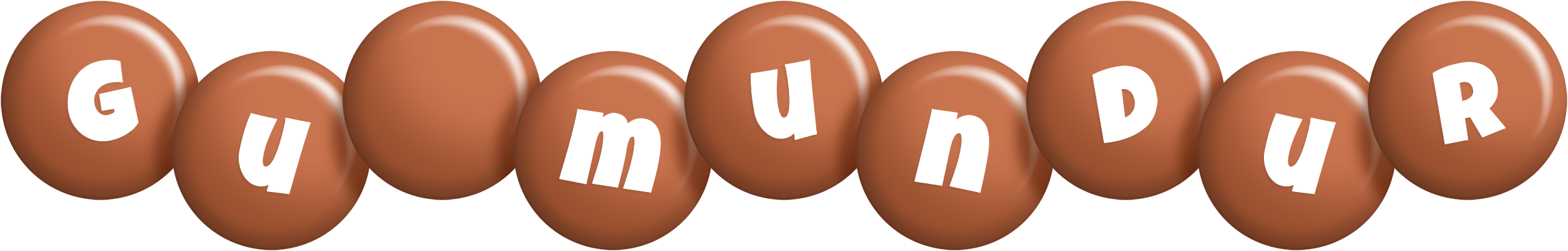 Guðmundur candy-brown logo