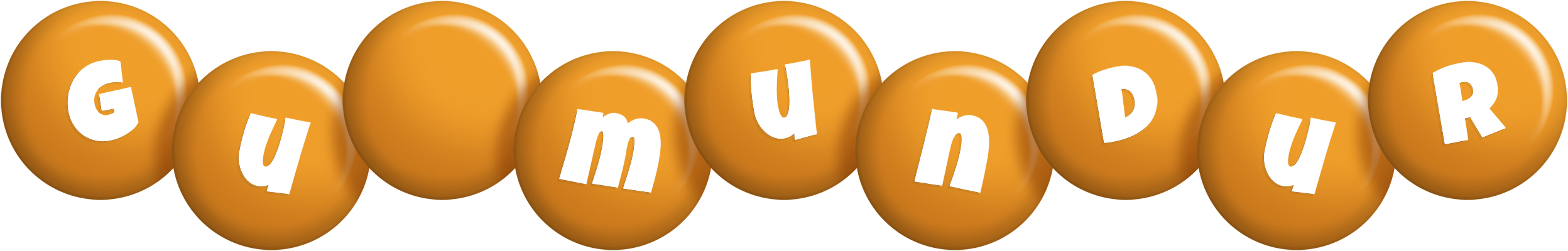 Guðmundur candy-orange logo