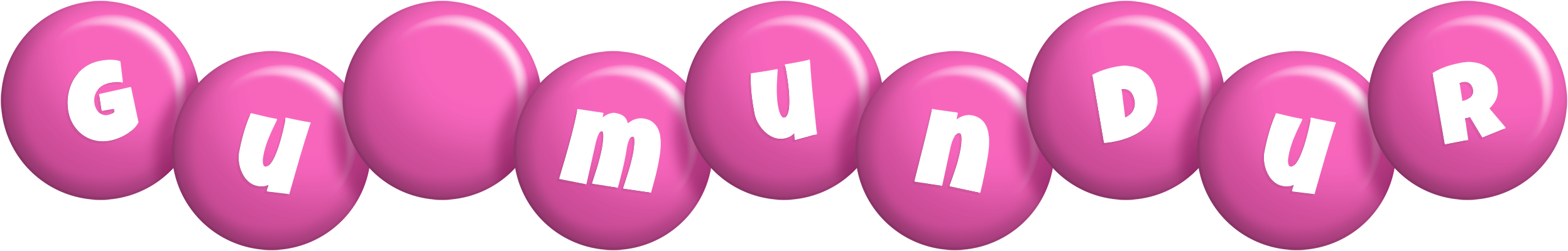 Guðmundur candy-pink logo