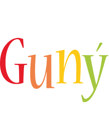 Guðný birthday logo