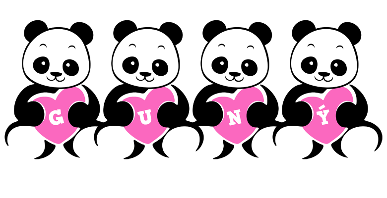 Guðný love-panda logo