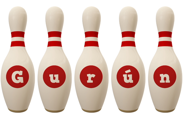 Guðrún bowling-pin logo