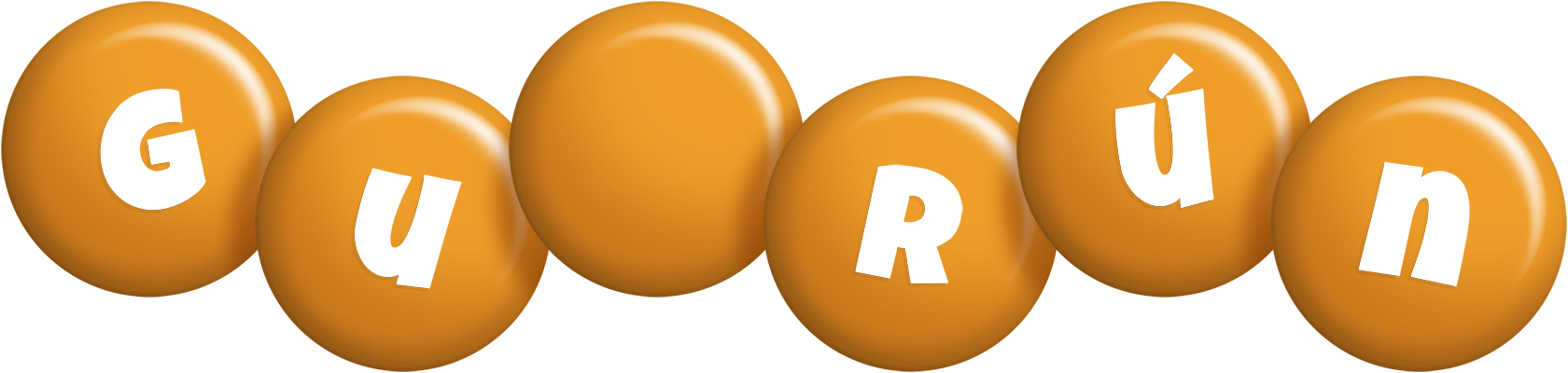 Guðrún candy-orange logo