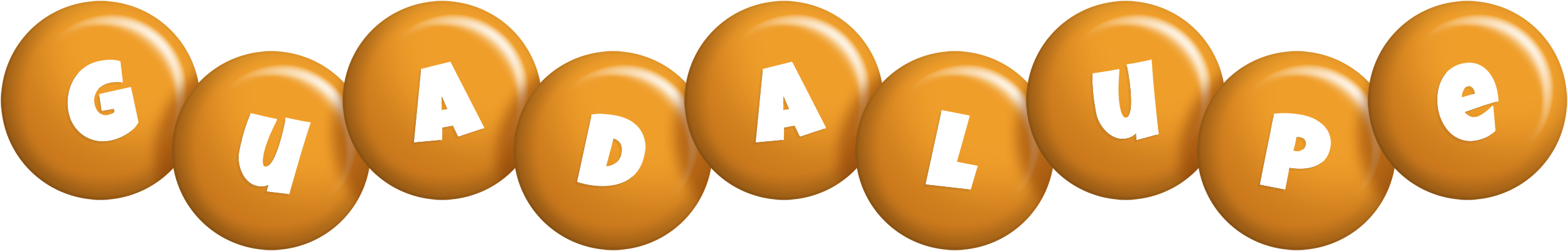 Guadalupe candy-orange logo