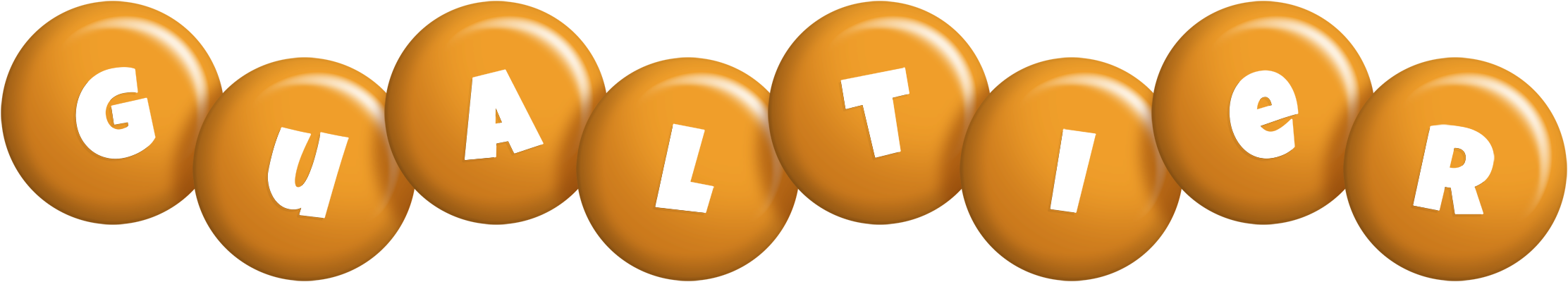 Gualtier candy-orange logo