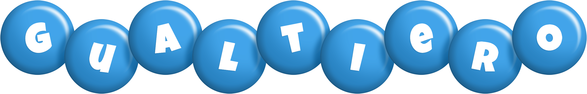 Gualtiero candy-blue logo