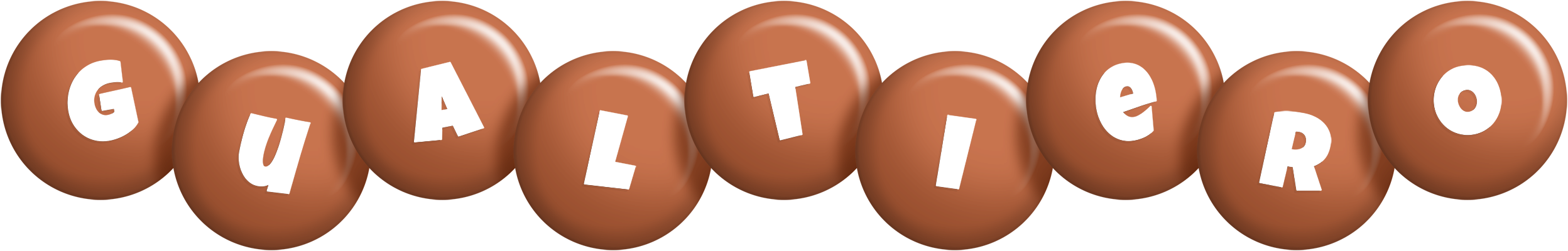 Gualtiero candy-brown logo