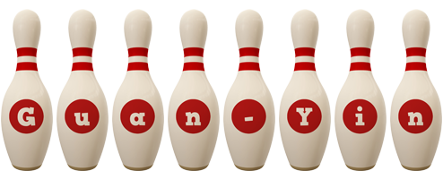 Guan-Yin bowling-pin logo