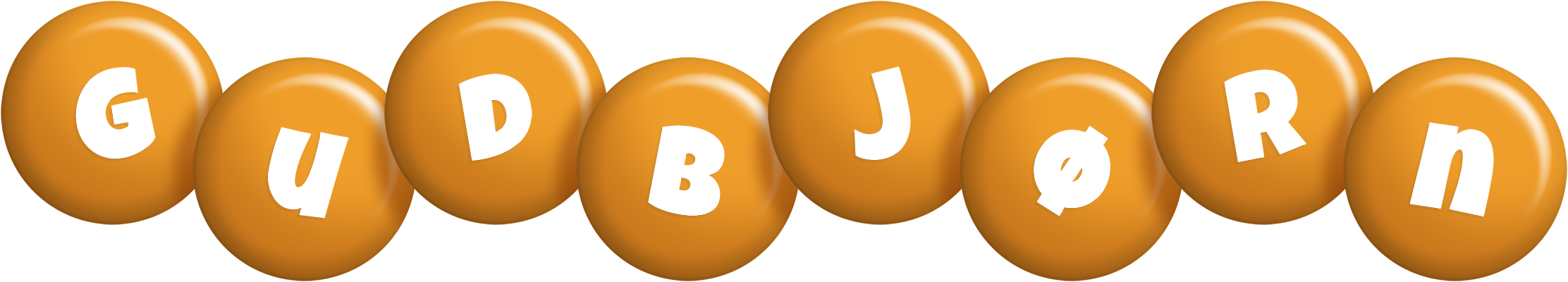 Gudbjørn candy-orange logo
