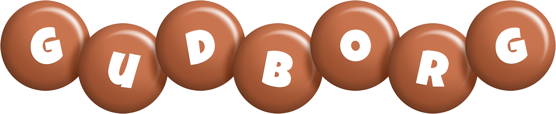 Gudborg candy-brown logo