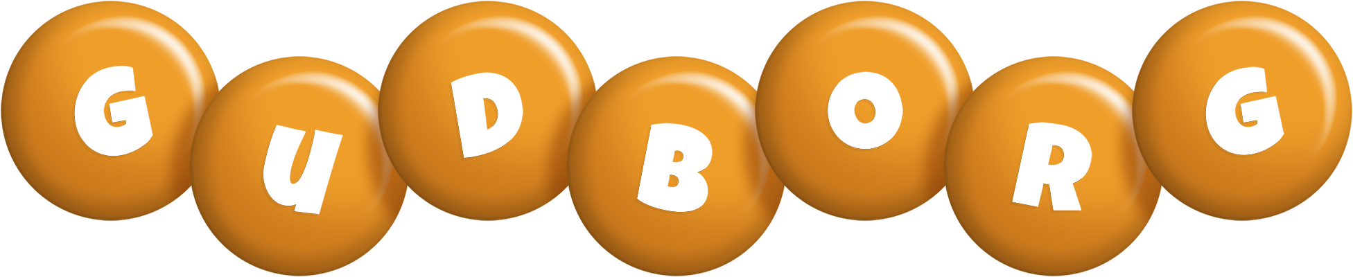 Gudborg candy-orange logo
