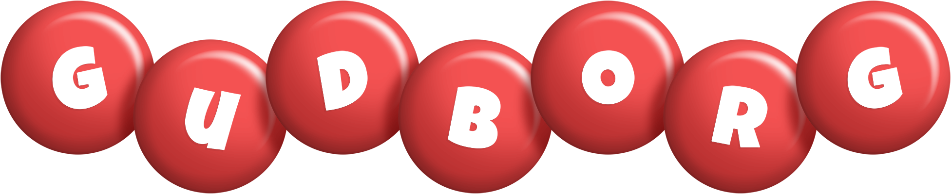 Gudborg candy-red logo