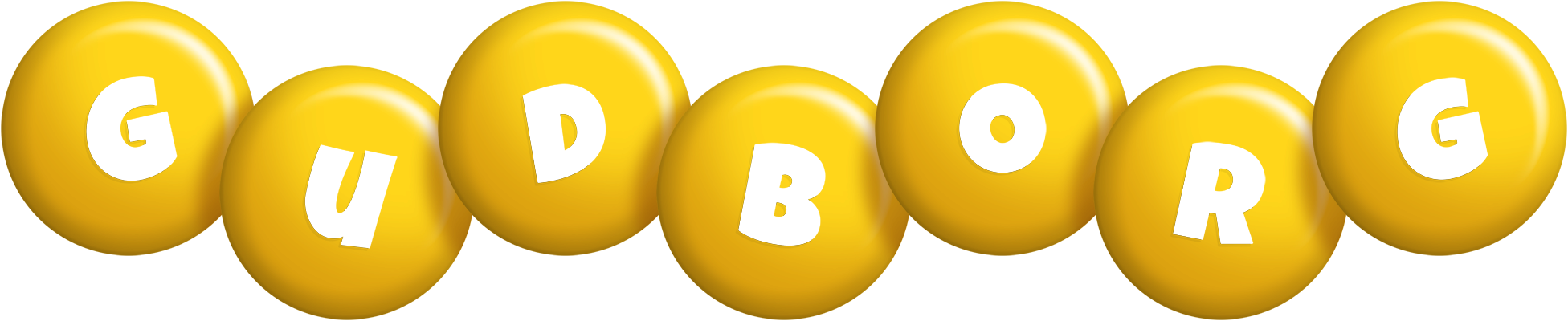 Gudborg candy-yellow logo
