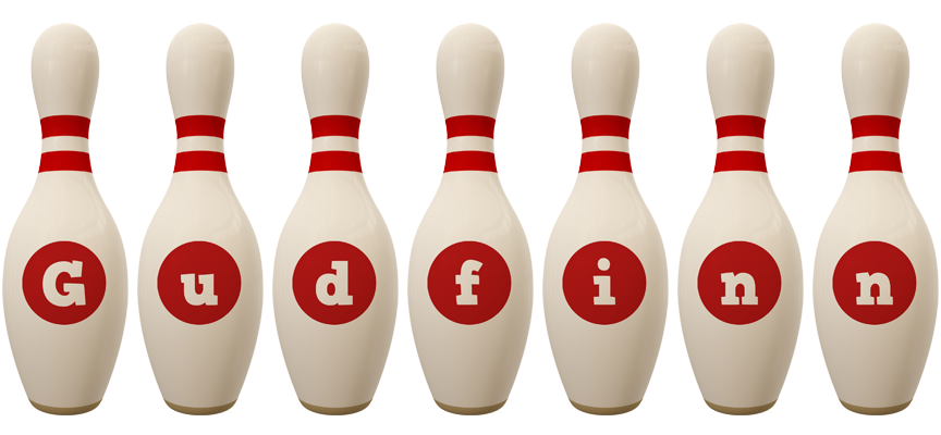Gudfinn bowling-pin logo