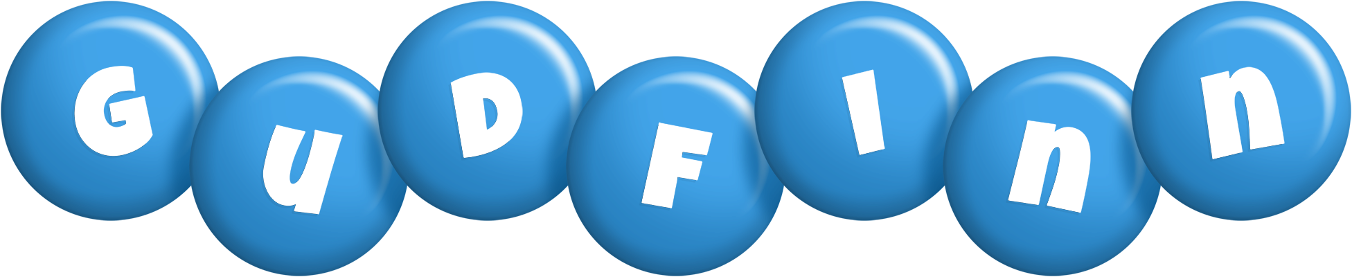 Gudfinn candy-blue logo